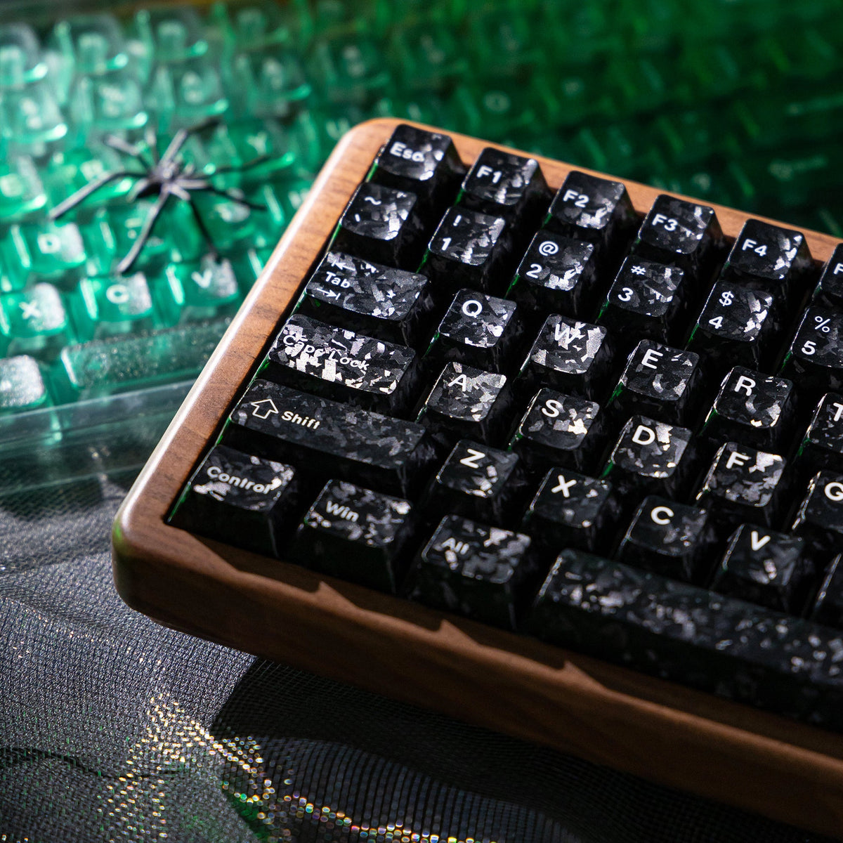 Halloween Toxic Mist Bundle — Womier WD75 HE Keyboard + Gradient Green Translucent MDA Backlit Keycaps - Womier Keyboard