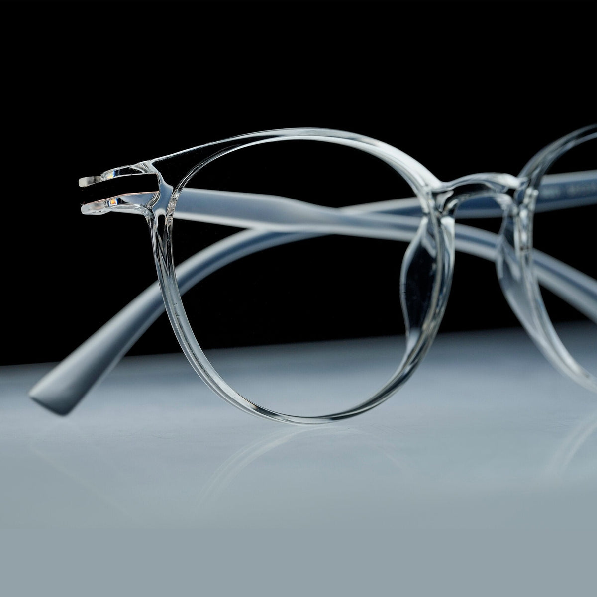 HKfos Round Clear Frame Blue Light Blocking Glasses - Womier Keyboard