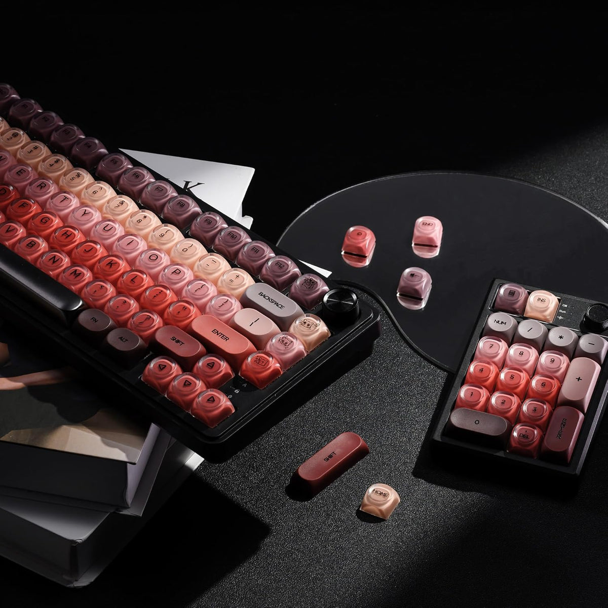 Womier 132 - Key Cute Custom Keycaps (for Mechanical Keyboards with Cherry/Gateron MX Switches) - Lipstick - Womier Keyboard