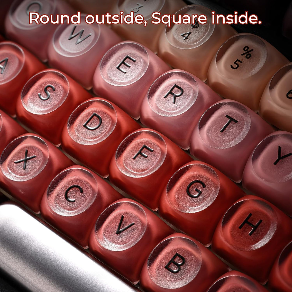 Womier 132 - Key Cute Custom Keycaps (for Mechanical Keyboards with Cherry/Gateron MX Switches) - Lipstick - Womier Keyboard