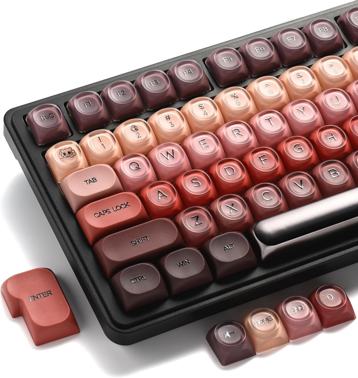 Womier 132 - Key Cute Custom Keycaps (for Mechanical Keyboards with Cherry/Gateron MX Switches) - Lipstick - Womier Keyboard