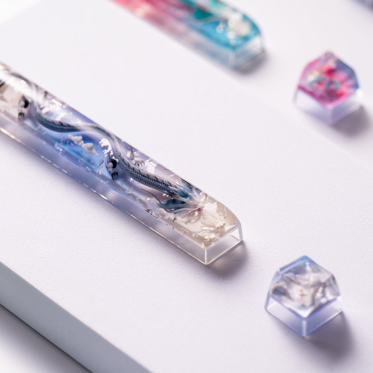 Womier Auspicious Dragon Artisan Resin Keycaps (5 Colorways) - Womier Keyboard
