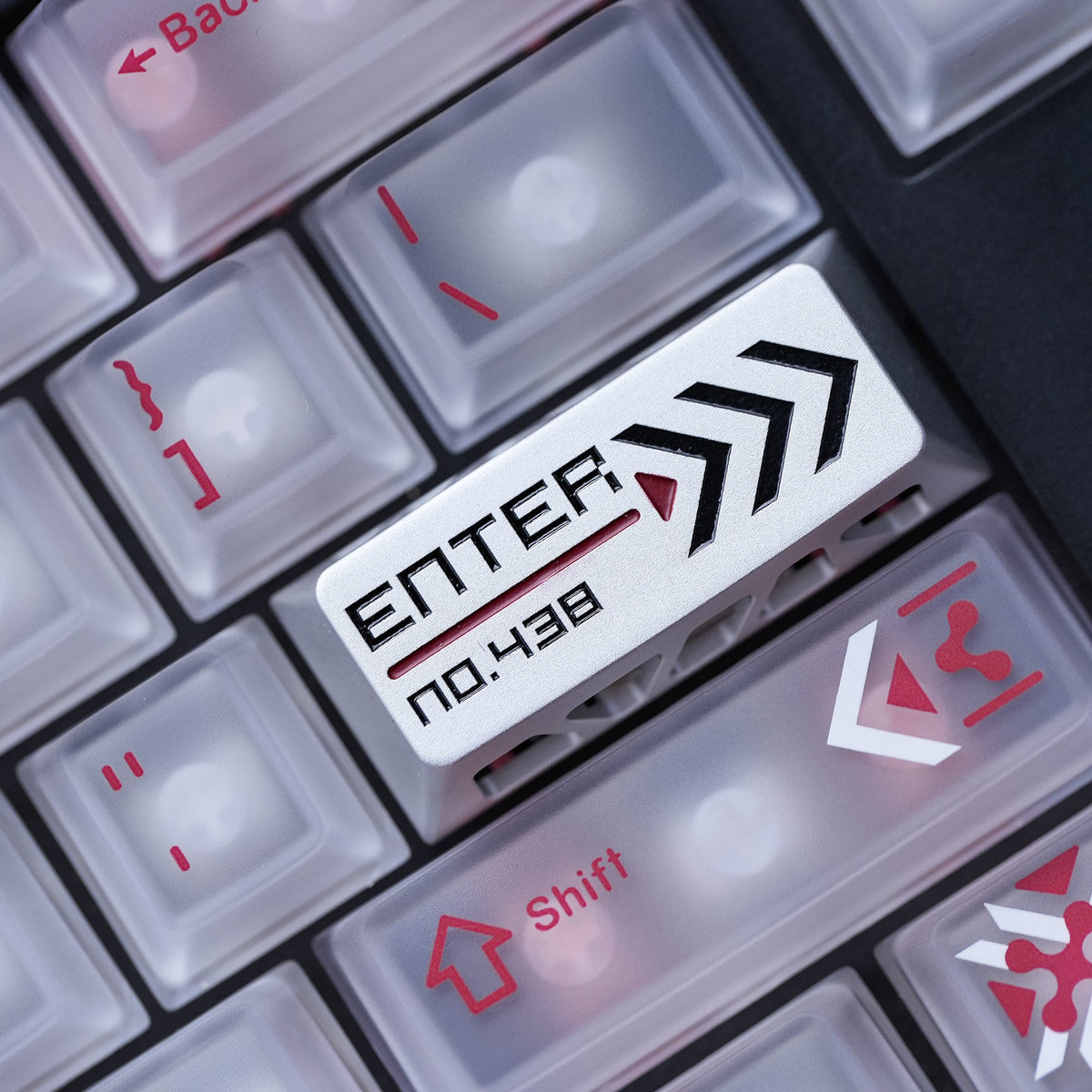 Womier Clear White Printed Translucent Cherry Profile Keycaps (113‑Key) - Womier Keyboard