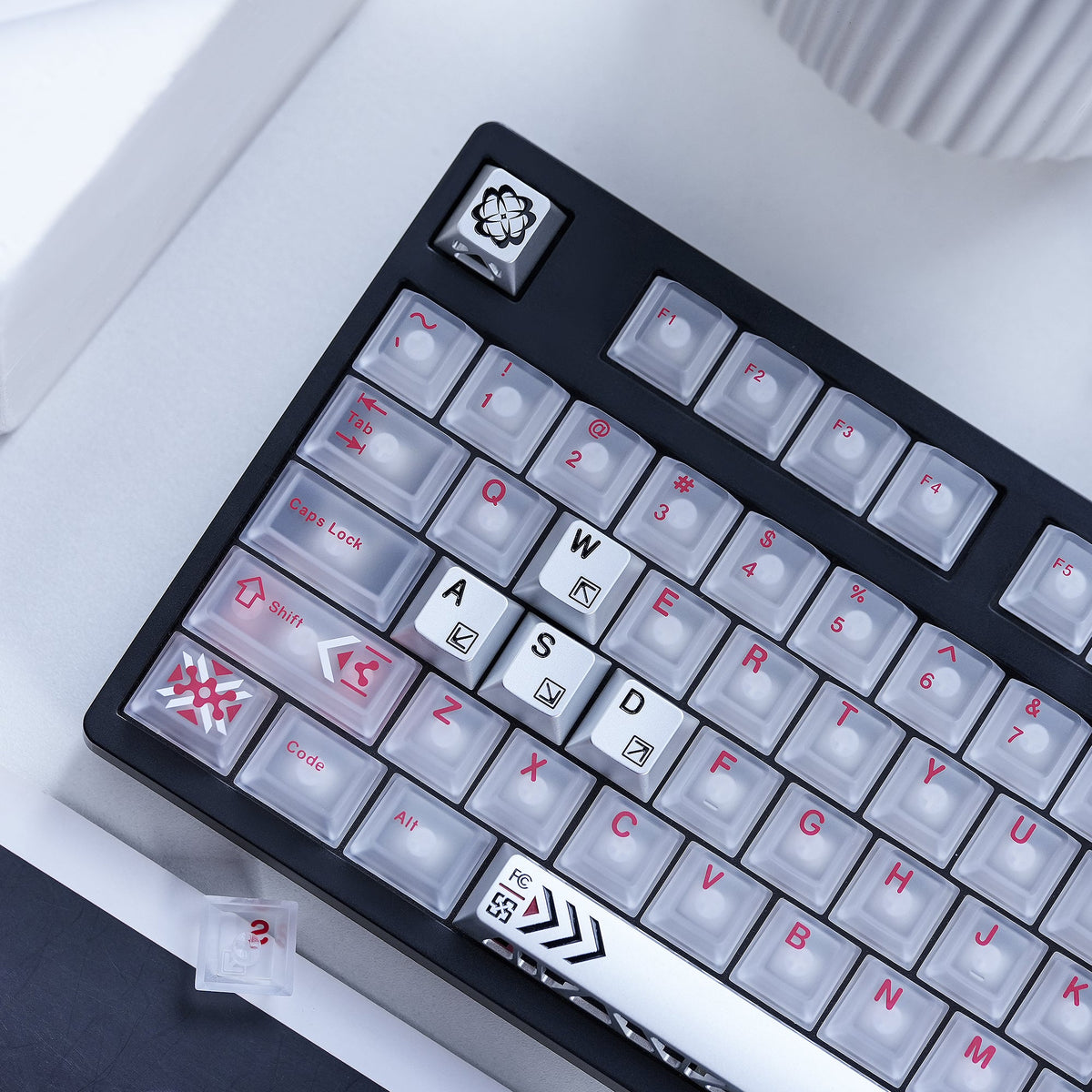 Womier Clear White Printed Translucent Cherry Profile Keycaps (113‑Key) - Womier Keyboard