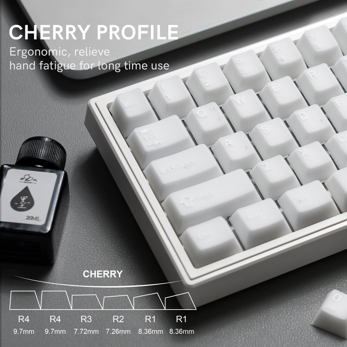 Womier Cube Jade Double - Shot Cherry Profile PBT Keycap Set - Womier Keyboard