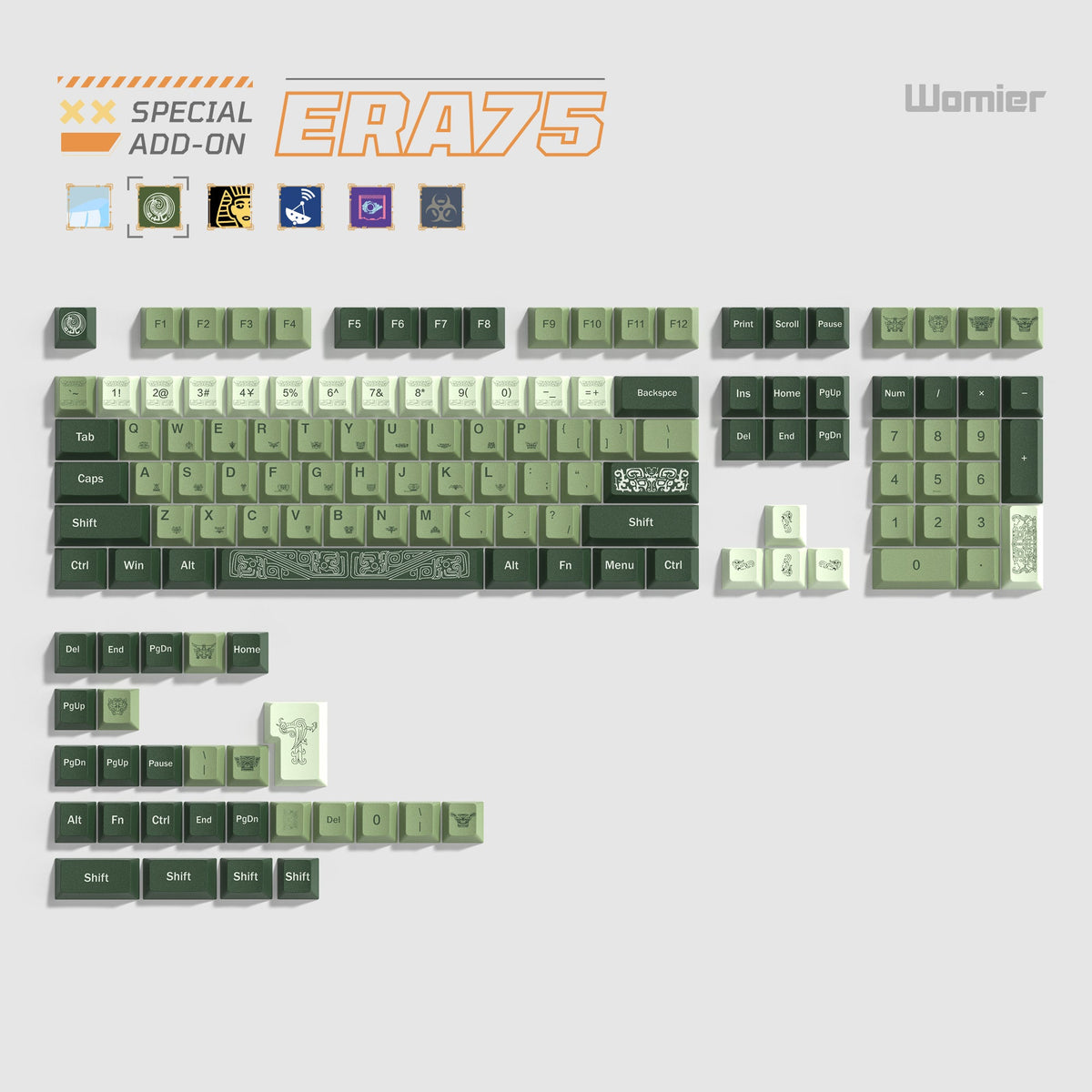 Womier Eravolution Cherry Profile Dye - Sublimation PBT Keycap Set - Womier Keyboard