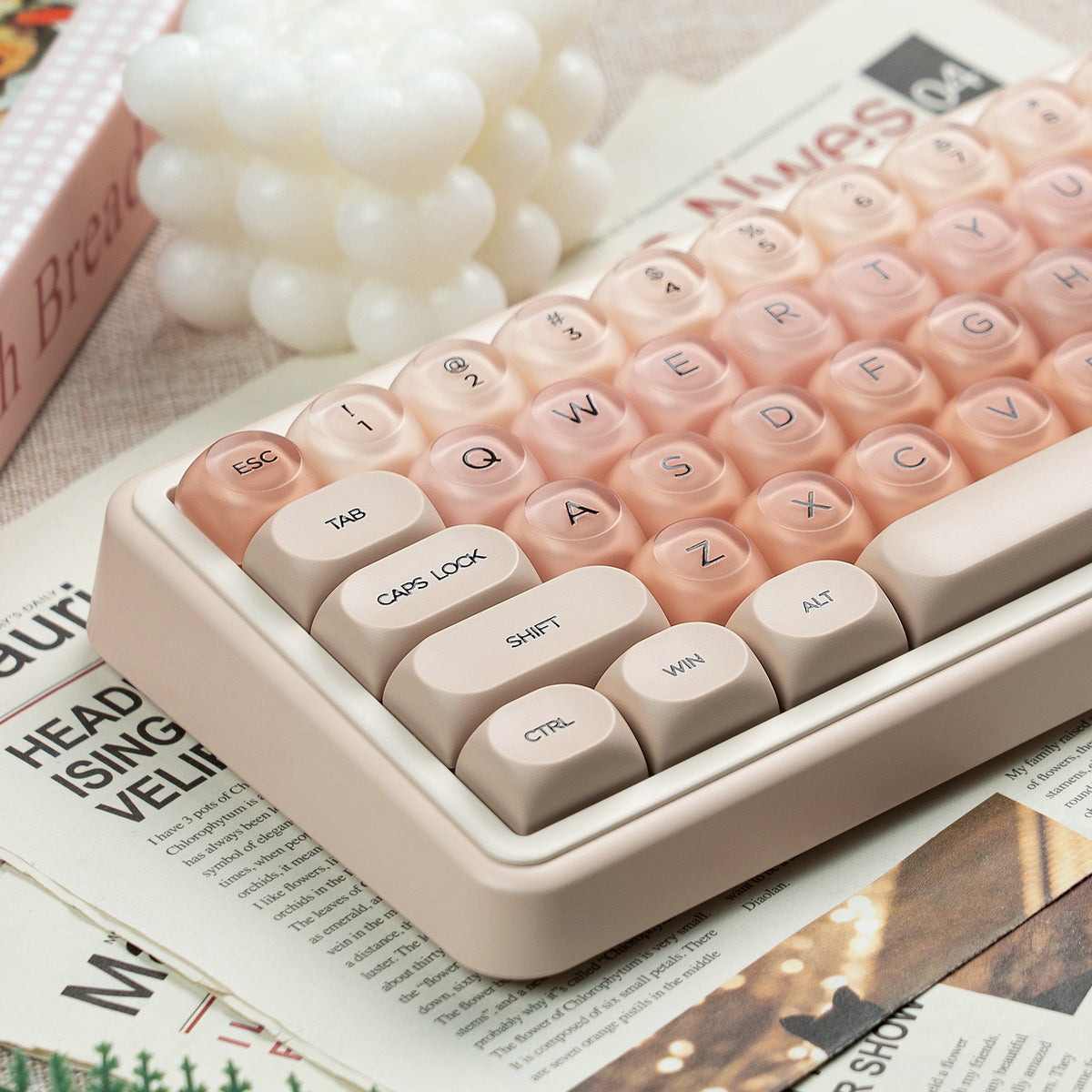 Womier Foundation/Lipstick 132 - Key MOA Profile Translucent PBT+PC Keycap Set - Womier Keyboard