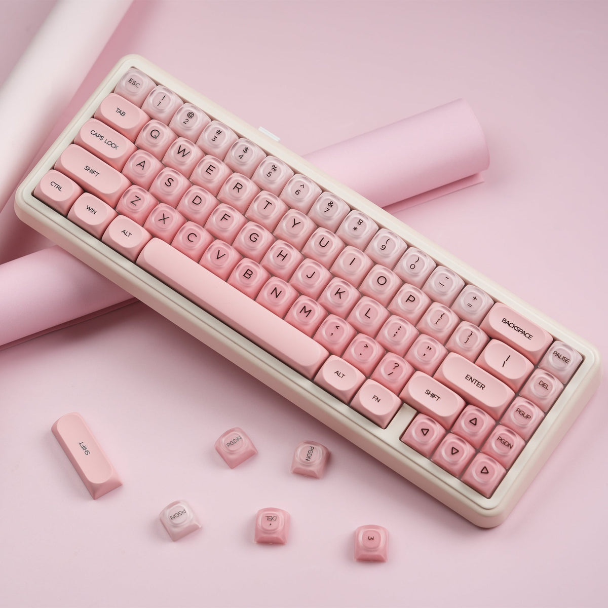 Womier Foundation/Lipstick 132 - Key MOA Profile Translucent PBT+PC Keycap Set - Womier Keyboard