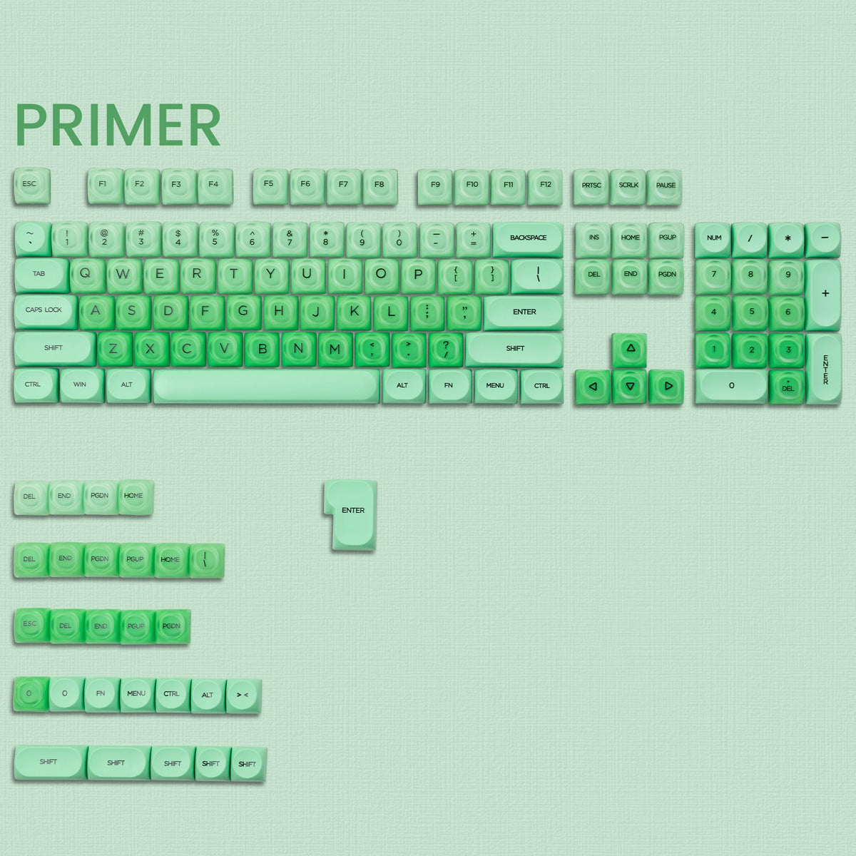 Womier Foundation/Lipstick 132 - Key MOA Profile Translucent PBT+PC Keycap Set - Womier Keyboard