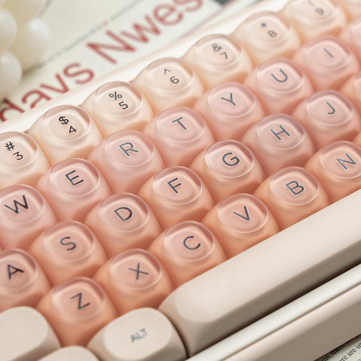 Womier Foundation/Lipstick 132 - Key MOA Profile Translucent PBT+PC Keycap Set - Womier Keyboard