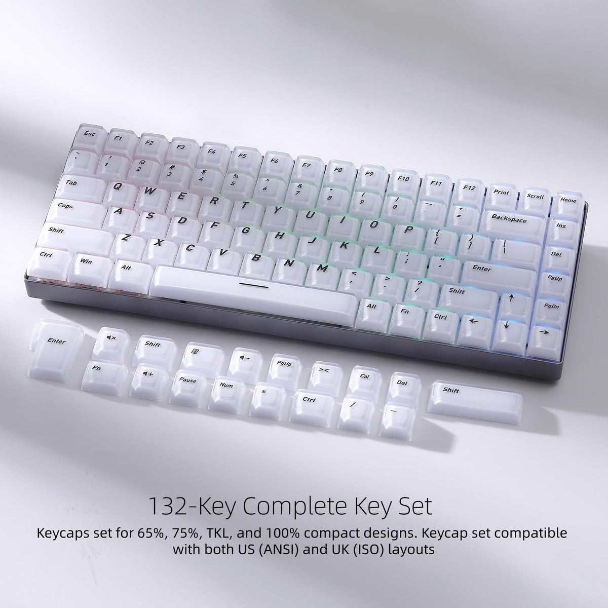 Womier Frosted Heavy Crystal CSA Profile Keycaps(132-Key) - Womier Keyboard