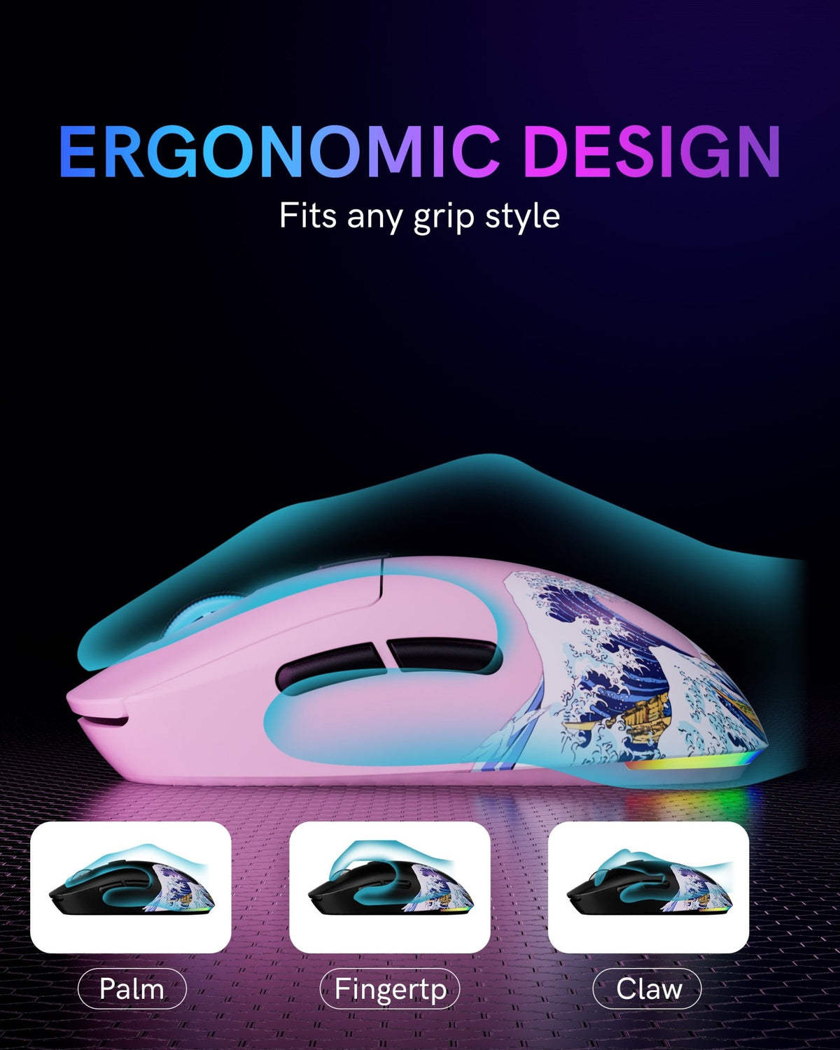 Womier G57 Coral Sea Theme Wireless Gaming Mouse - Womier Keyboard