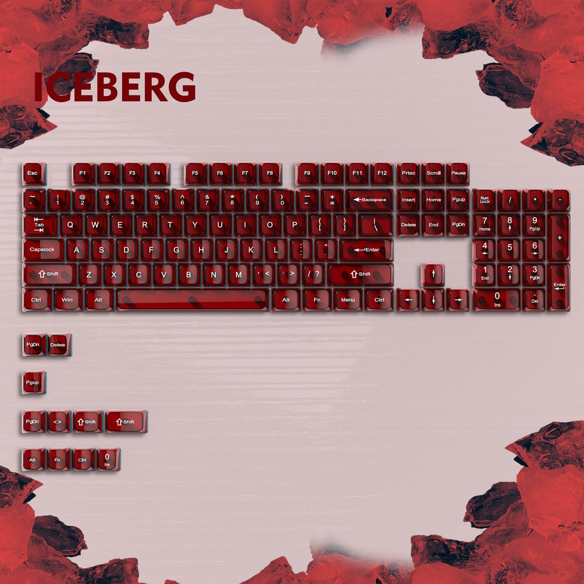 Womier Iceberg 115 - Key MDA Profile Transparent PC Keycap Set - Womier Keyboard