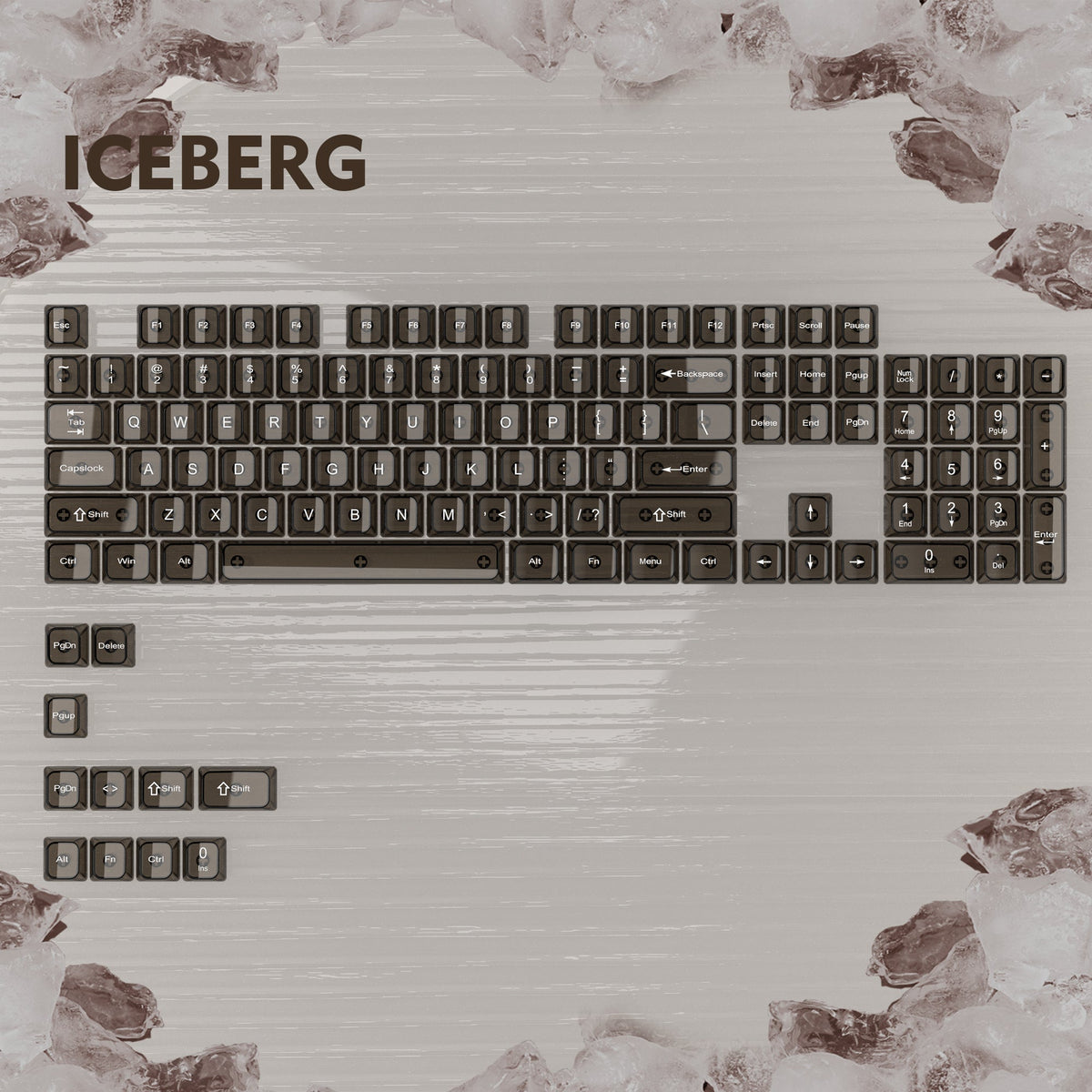 Womier Iceberg 115 - Key MDA Profile Transparent PC Keycap Set - Womier Keyboard