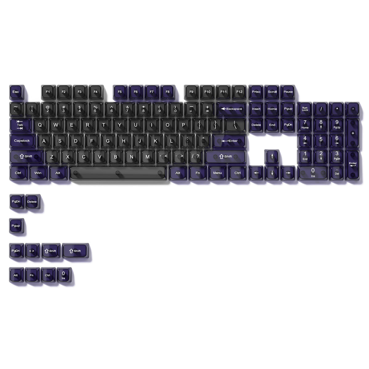 Womier Iceberg 115-Key MDA Profile Transparent PC Keycap Set - Womier Keyboard