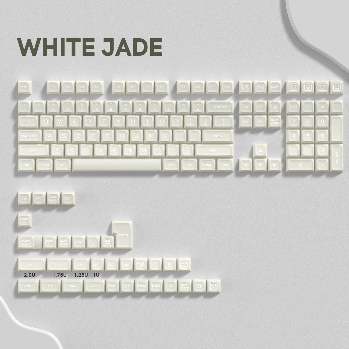 Womier Jade 140 - Key SA Profile Double - Shot PBT Keycap Set - Womier Keyboard
