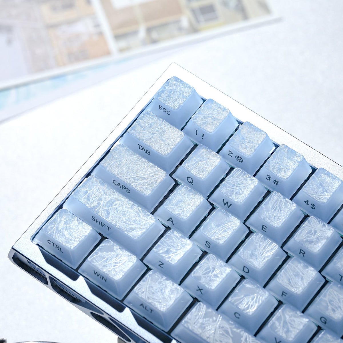 Womier Keycaps - Frost Feather - Cherry Side-Printed (115 Keys) - Womier Keyboard