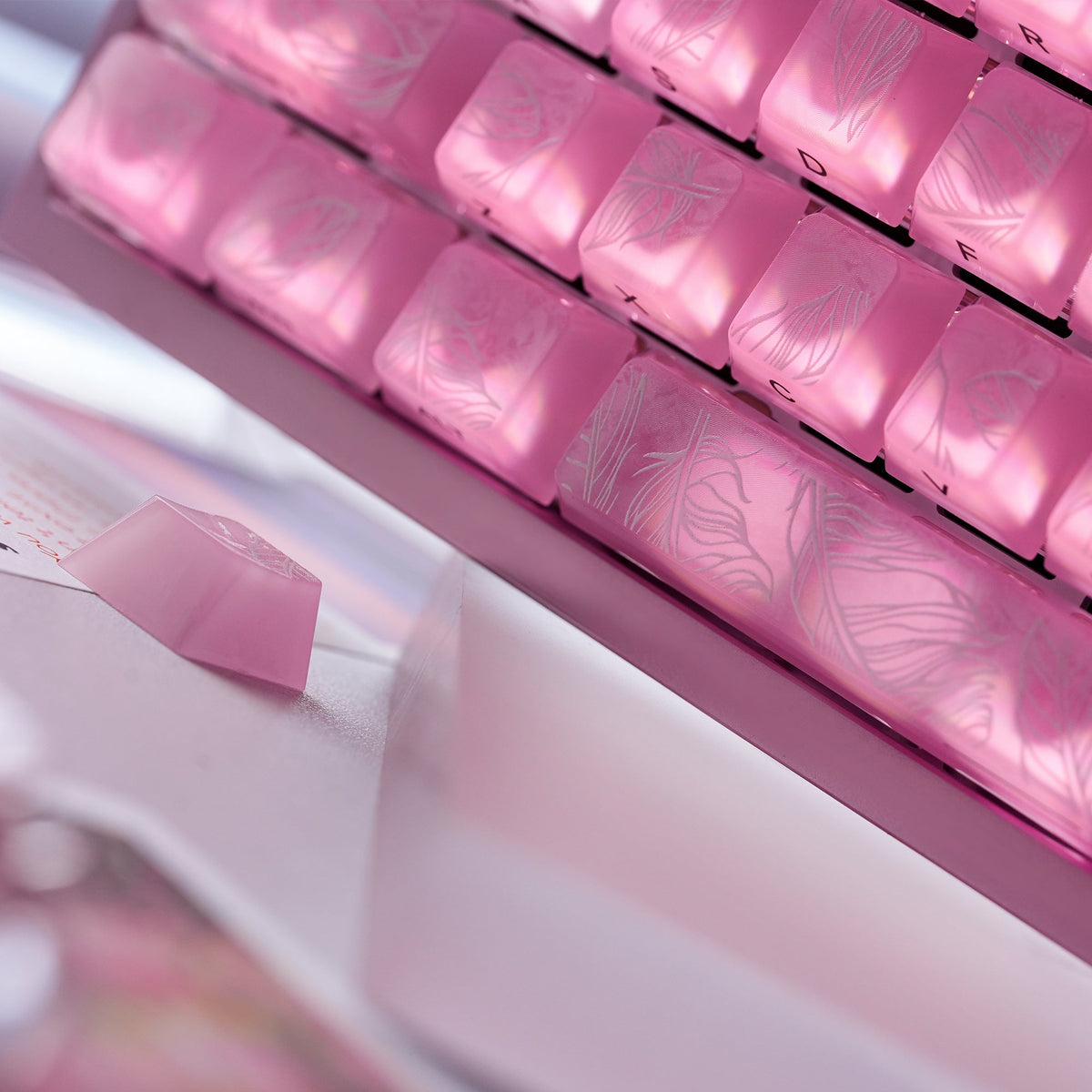 Womier Keycaps - Frost Feather - Cherry Side-Printed (115 Keys) - Womier Keyboard