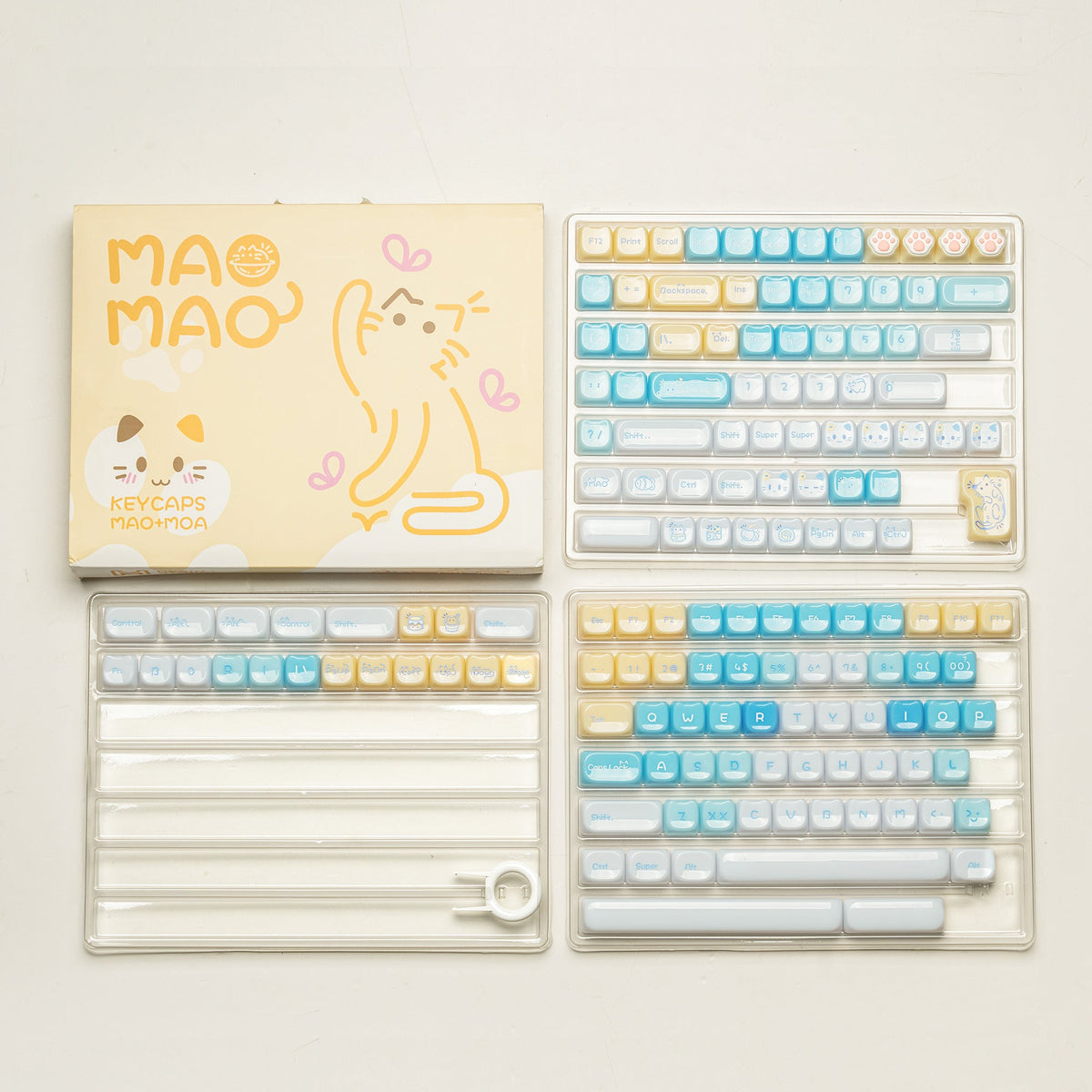 Womier Kittens Themed MOA+MAO Profile PC Keycap Set - Womier Keyboard