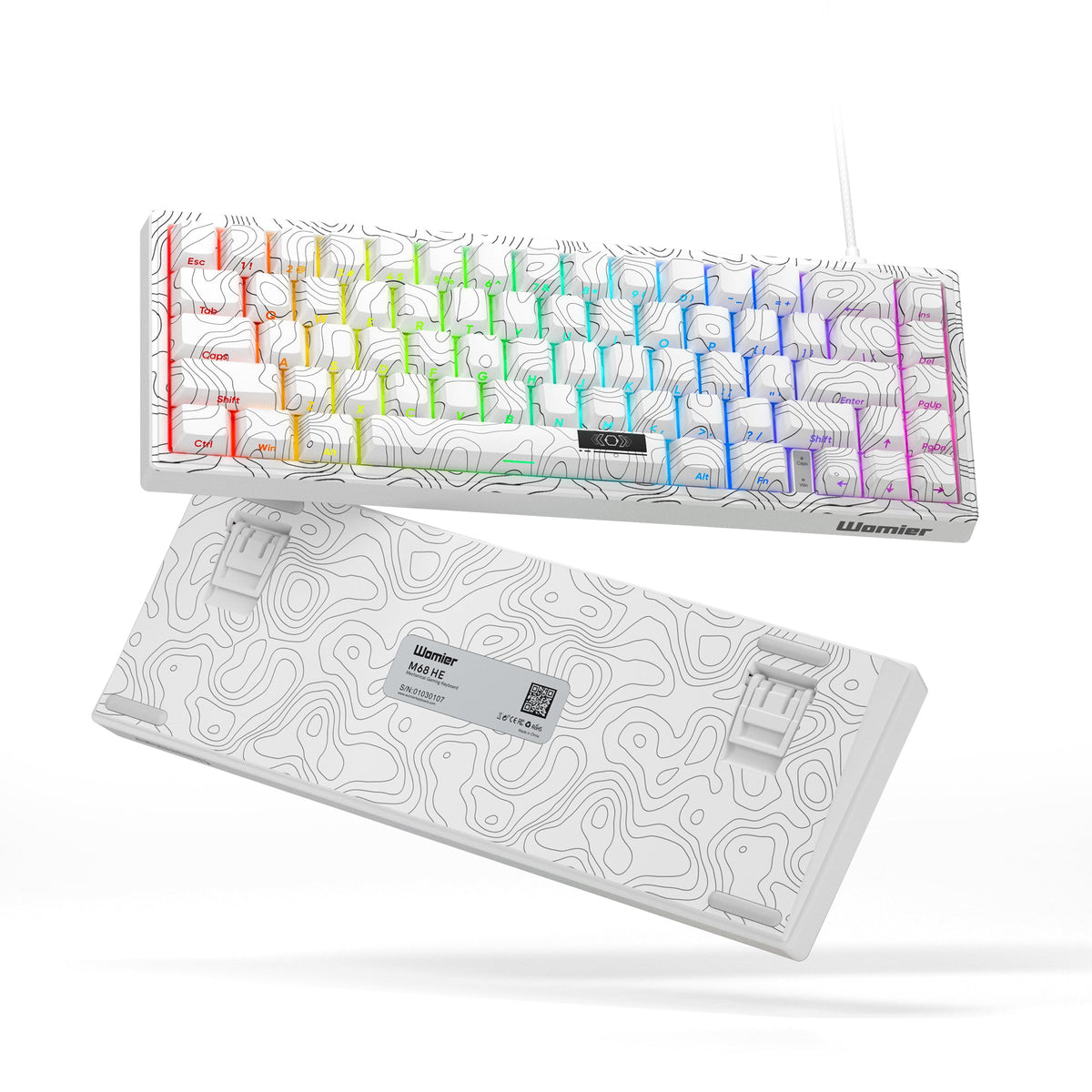 Womier M68 HE 65% Topographic Themed Hall Effect Wired Gaming Keyboard - Womier Keyboard
