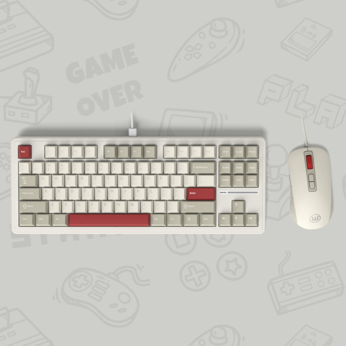 Womier M87 Nostalgia TKL Wired Keyboard and Mouse Combo (2 colors) - Womier Keyboard