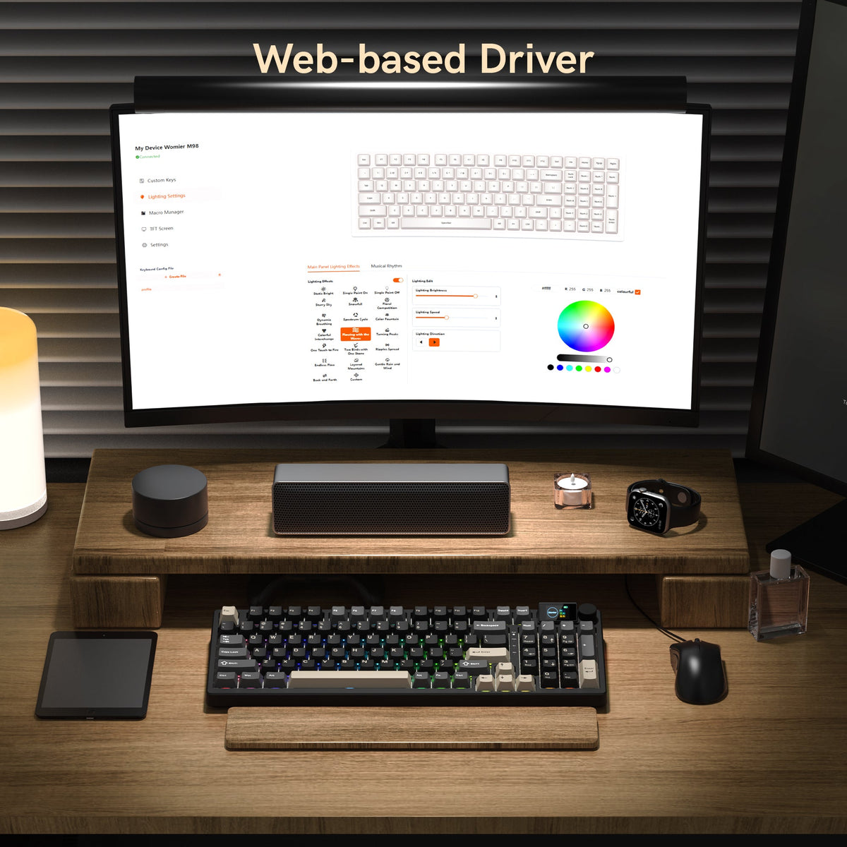 Womier M98 96% Wireless Mechanical Keyboard with Mini Display and Knob - Womier Keyboard