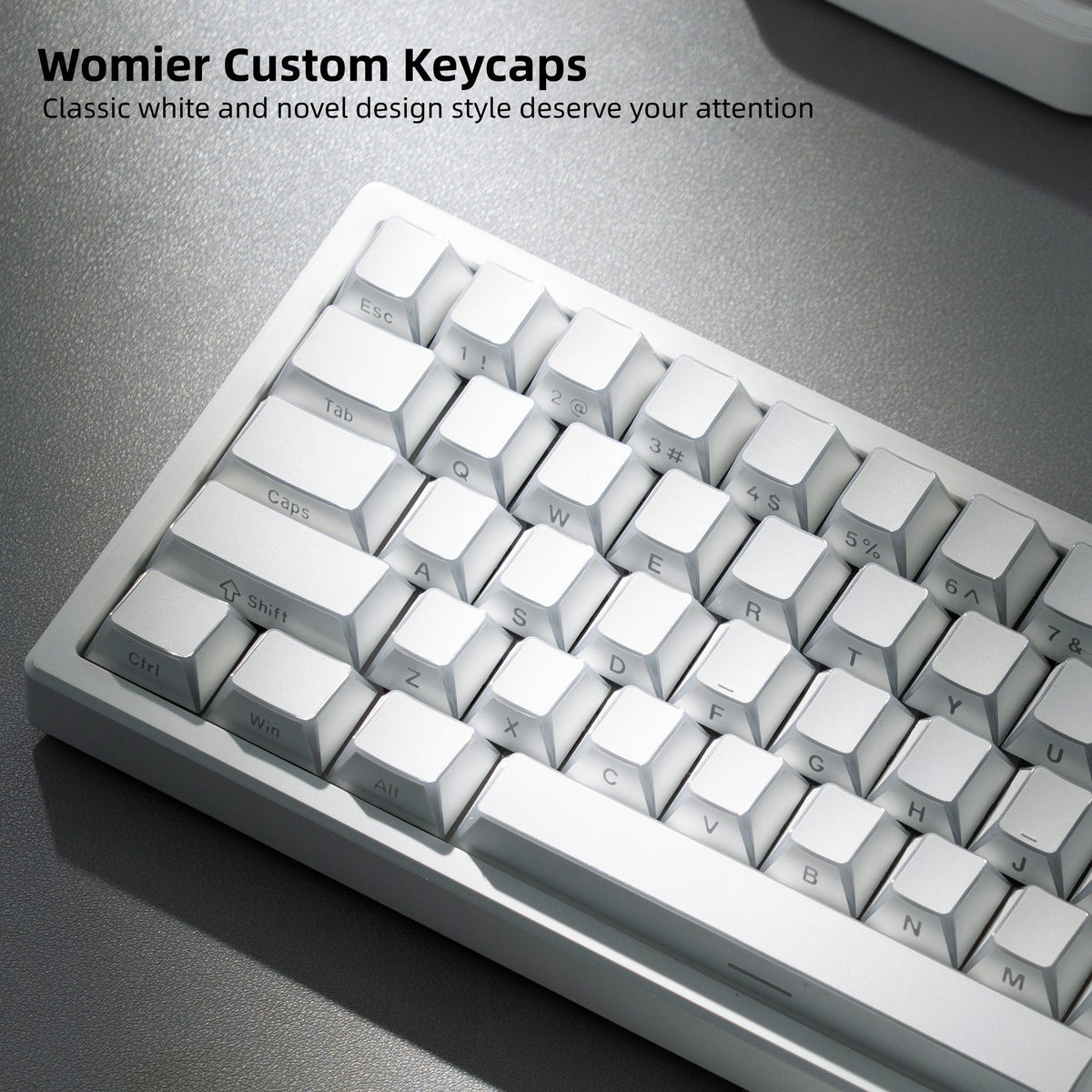 Womier Manga Black PBT Keycaps: Side - Printed Shine - Through Set for Mechanical Keyboards - Womier Keyboard
