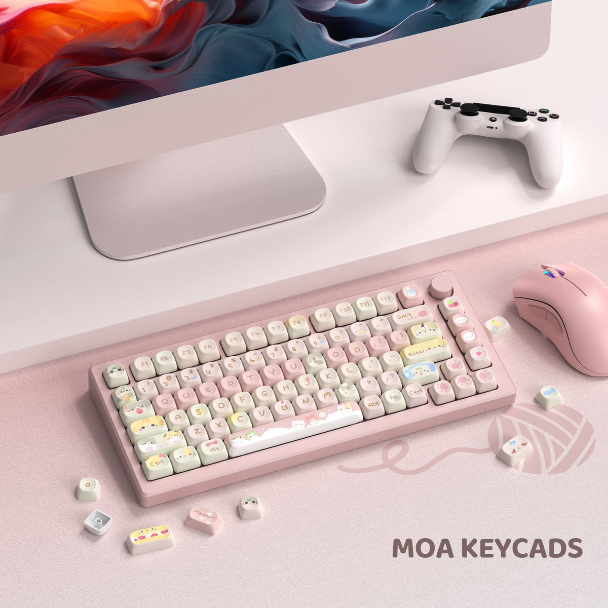 Womier Meow MOA Profile Dye - Sublimation PBT Keycap Set - Womier Keyboard