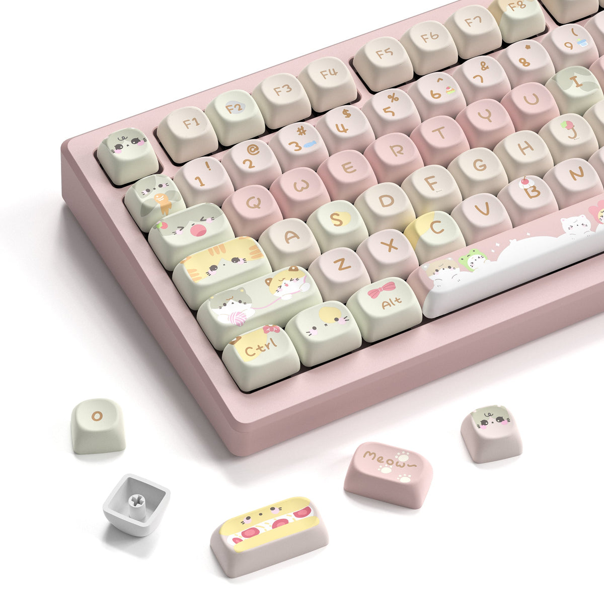 Womier Meow MOA Profile Dye - Sublimation PBT Keycap Set - Womier Keyboard