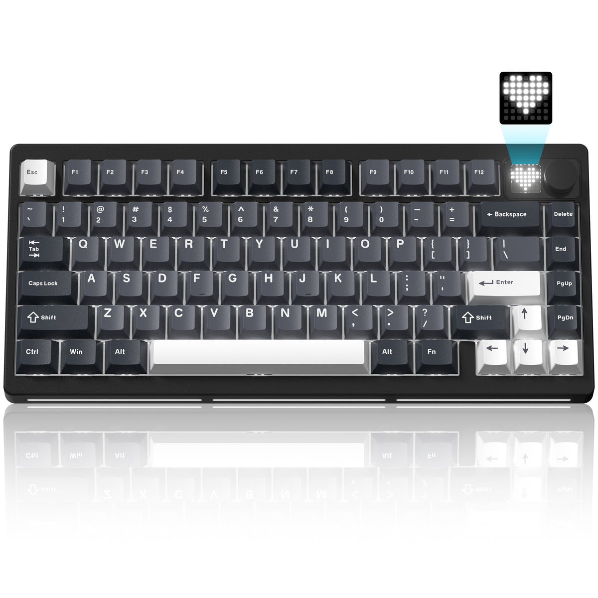 Womier MT75 TRI - MODE KEYBOARD WITH DOT - MATRIX SCREEN AND VOLUME KNOB - Womier Keyboard