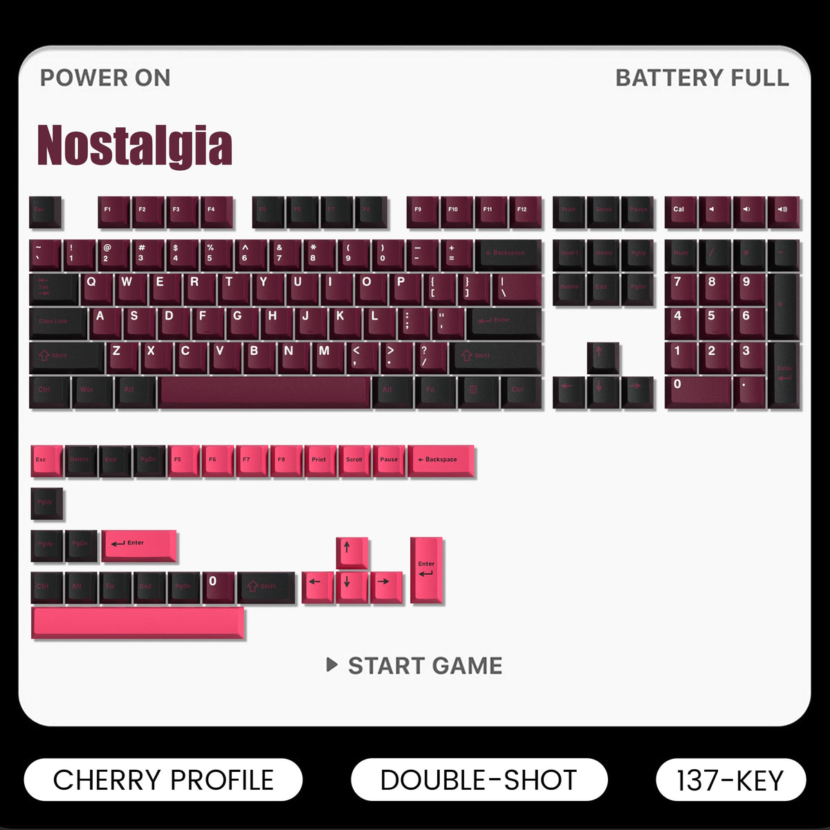 Womier Nostalgia Cherry Profile Double Shot PBT Keycap Set - Womier Keyboard