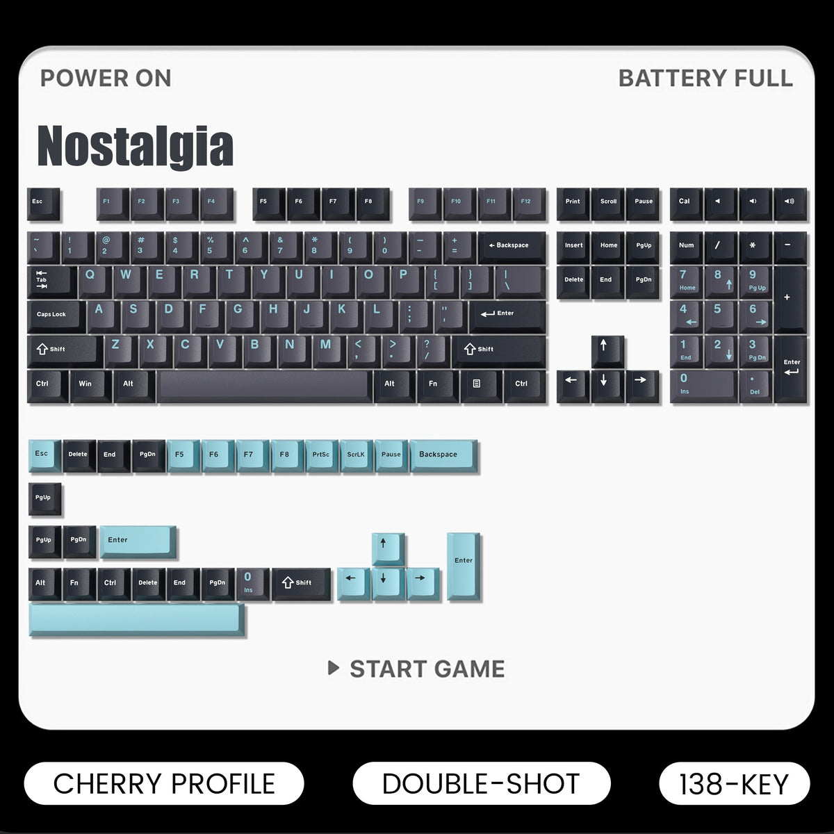 Womier Nostalgia Cherry Profile Double Shot PBT Keycap Set - Womier Keyboard