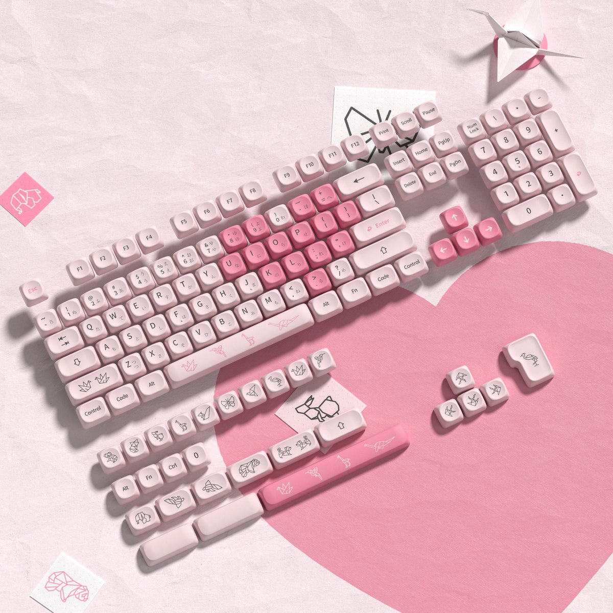 Womier Origami MOA Profile Dye - Sublimation PBT Keycap Set - Womier Keyboard