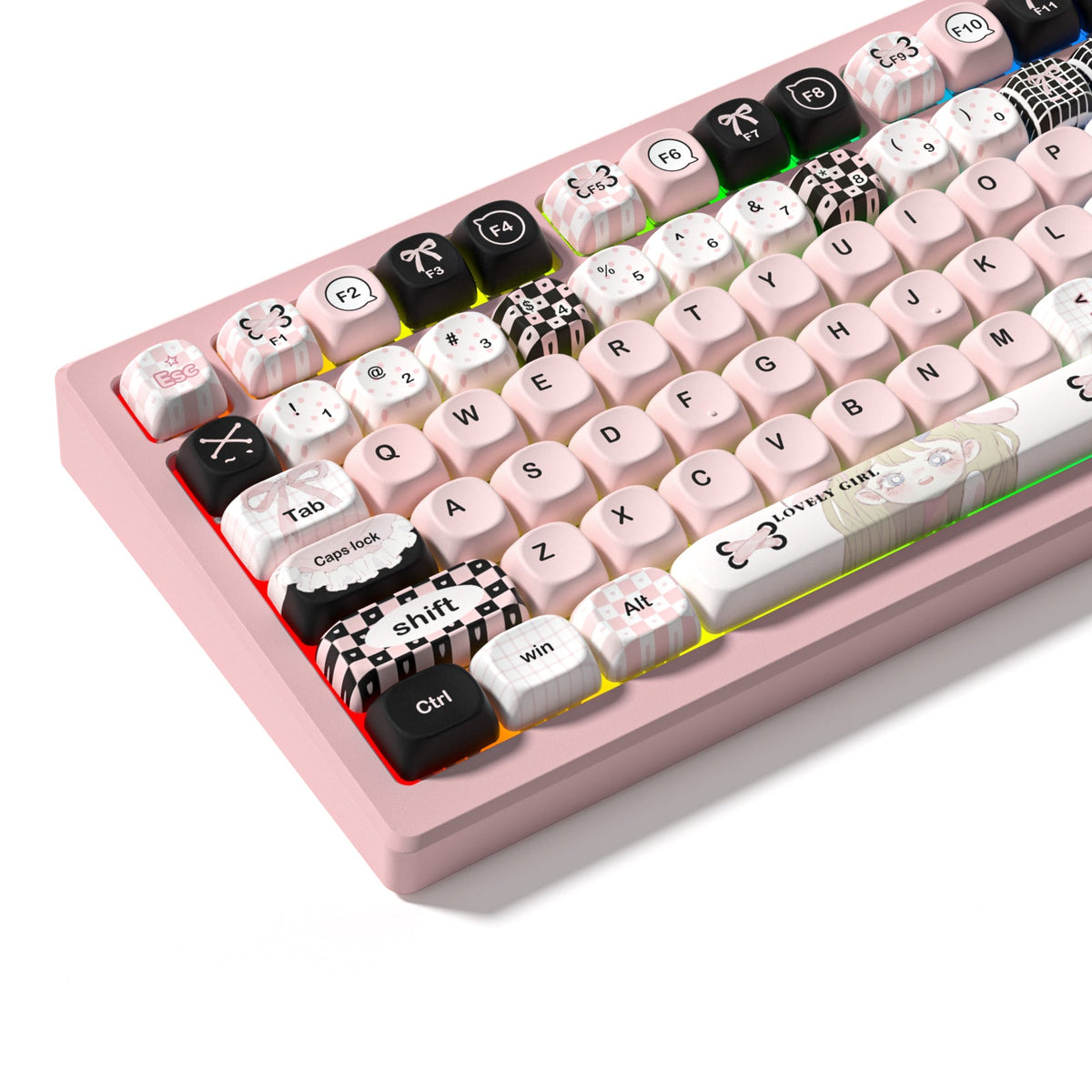 Womier Plaid Girl MOA Profile Dye - Sublimation PBT Keycap Set - Womier Keyboard
