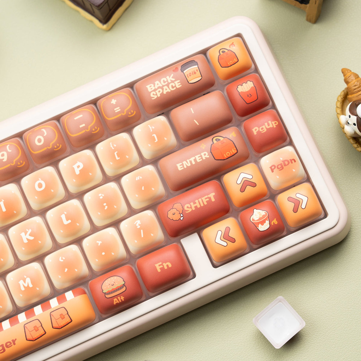 Womier Pudding Bun MOG Profile Dye - Sublimation PBT Keycap Set - Womier Keyboard