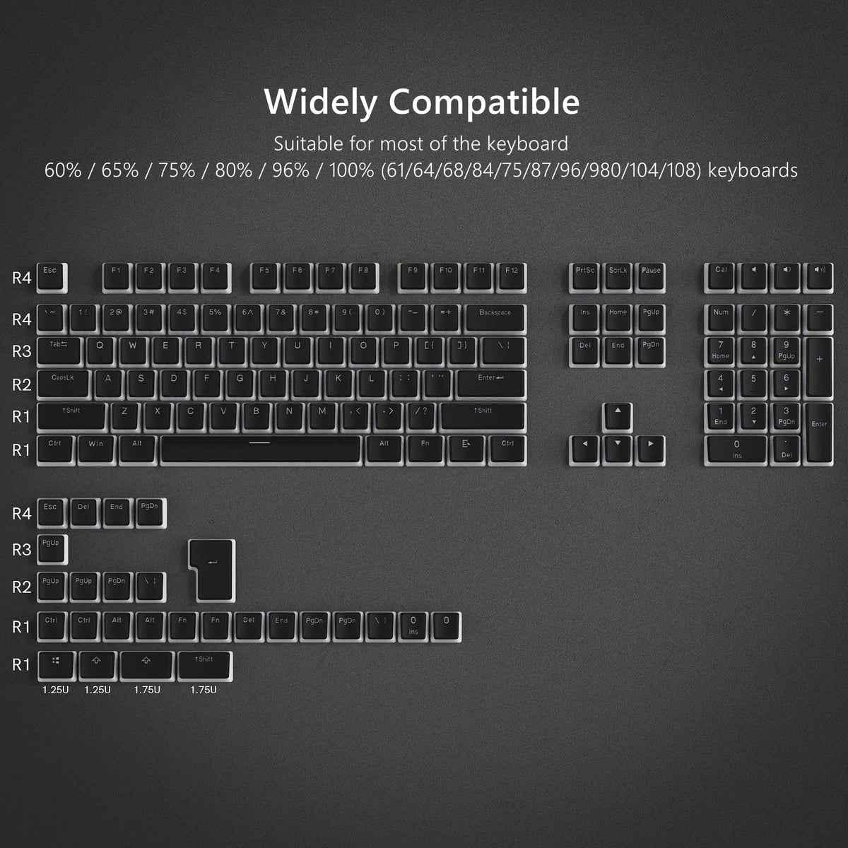 Womier Pudding OEM Profile 129 - Key PBT Keycap - Womier Keyboard