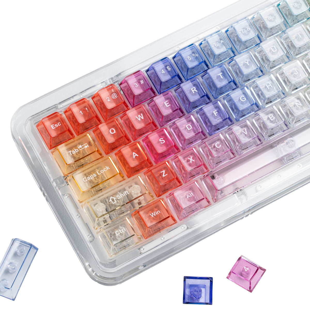 Womier Rainbow Cherry Profile Dye-Sub PBT Keycap Set (123-Key) - Womier Keyboard