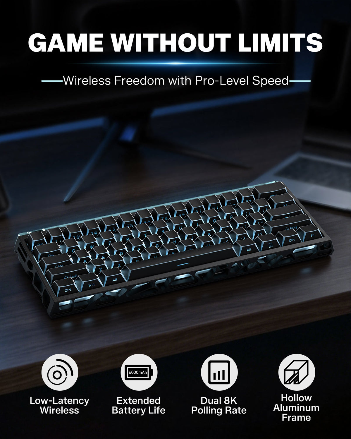 Womier SK61 HE 60% Hall Effect Wireless Gaming Keyboard - Womier Keyboard