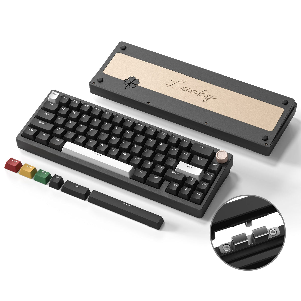 Womier SK65 65% Gasket Mounted Wireless Aluminum Keyboard with Knob (4 Colors) - Womier Keyboard