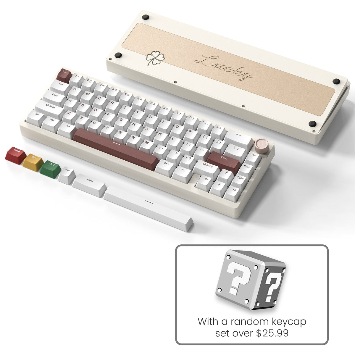 Womier SK65 65% Gasket Mounted Wireless Aluminum Keyboard with Knob (4 Colors) - Womier Keyboard