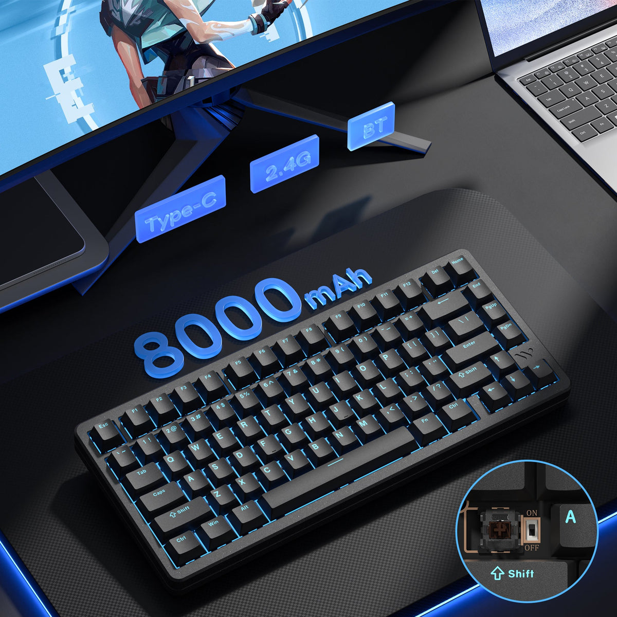 Womier SK75 TMR Wireless Magnetic Switch Aluminum Keyboard - Womier Keyboard