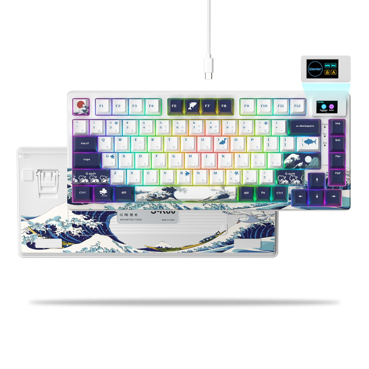 Womier SK80 Gasket Mounted 75% Mechanical Keyboard with Multimedia Display - Womier Keyboard