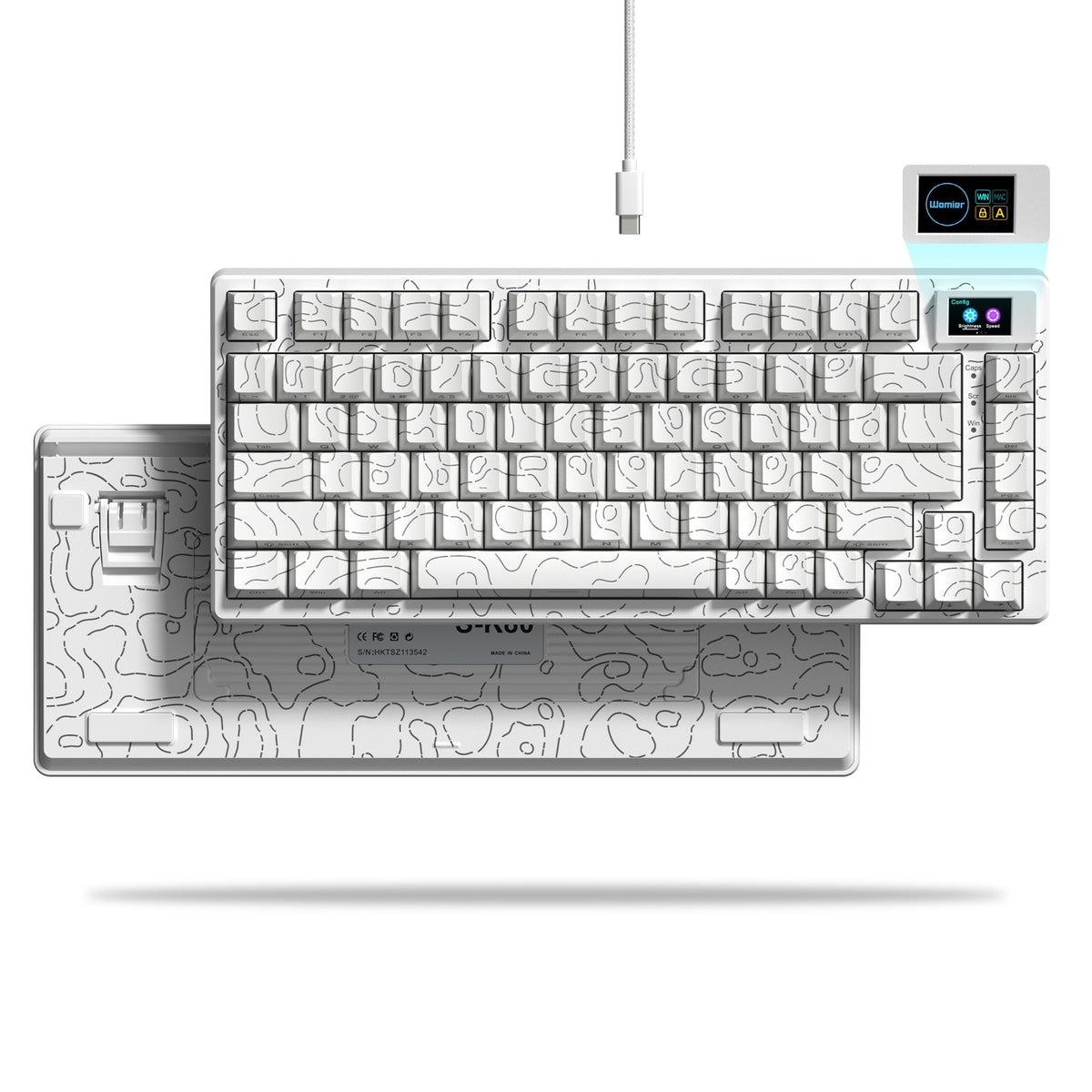 Womier SK80 Gasket Mounted 75% Mechanical Keyboard with Multimedia Display - Womier Keyboard