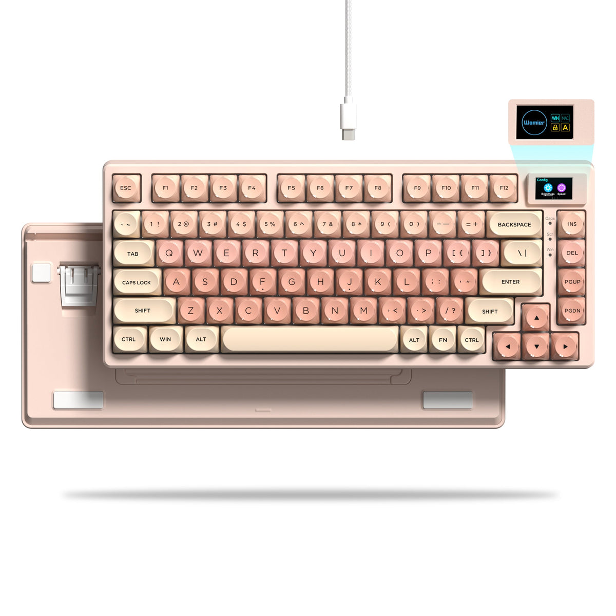 Womier SK80 Gasket Mounted 75% Mechanical Keyboard with Multimedia Display - Womier Keyboard