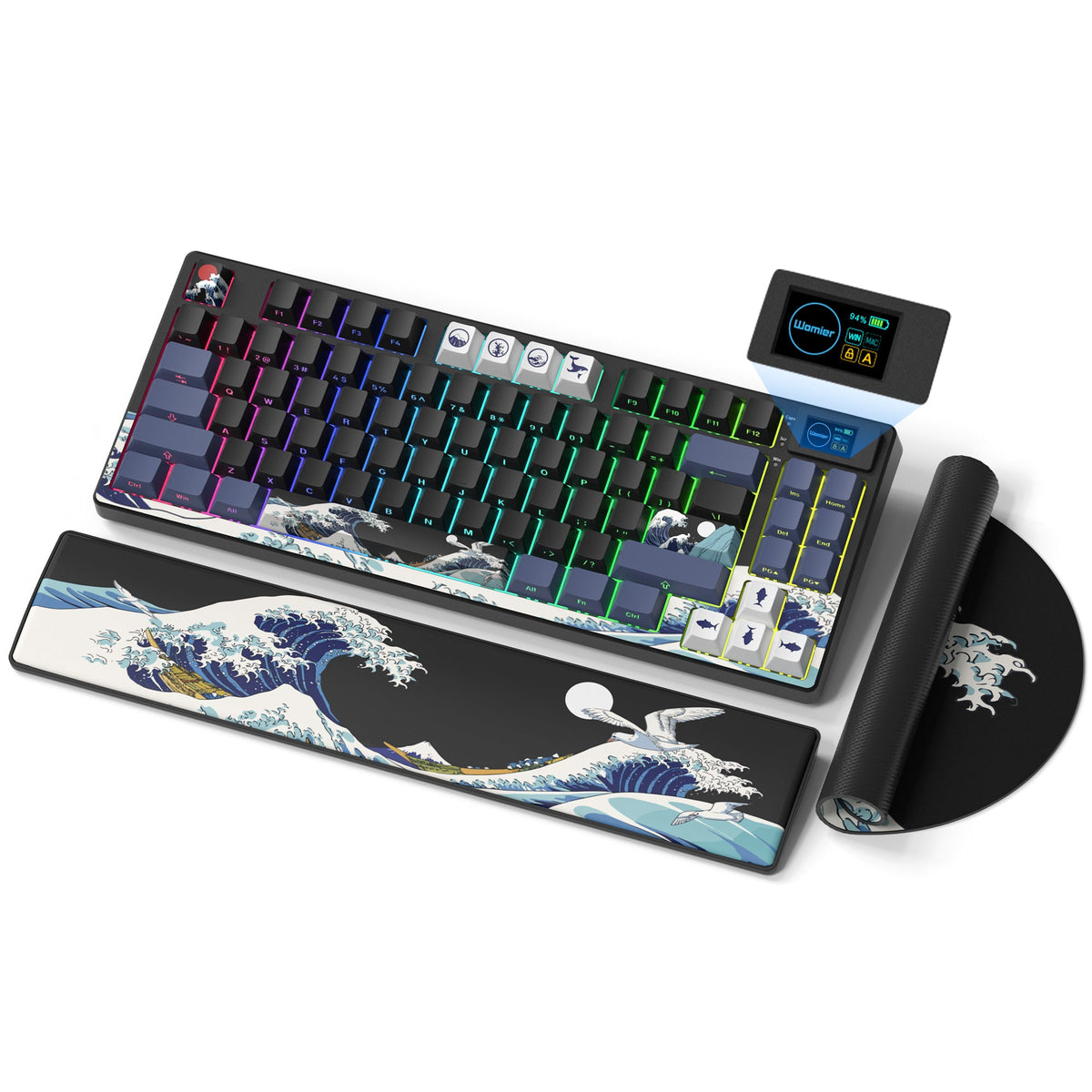 Womier SK80 Pro Themed 75% Wireless Mechanical Keyboard with Multimedia Display - Womier Keyboard