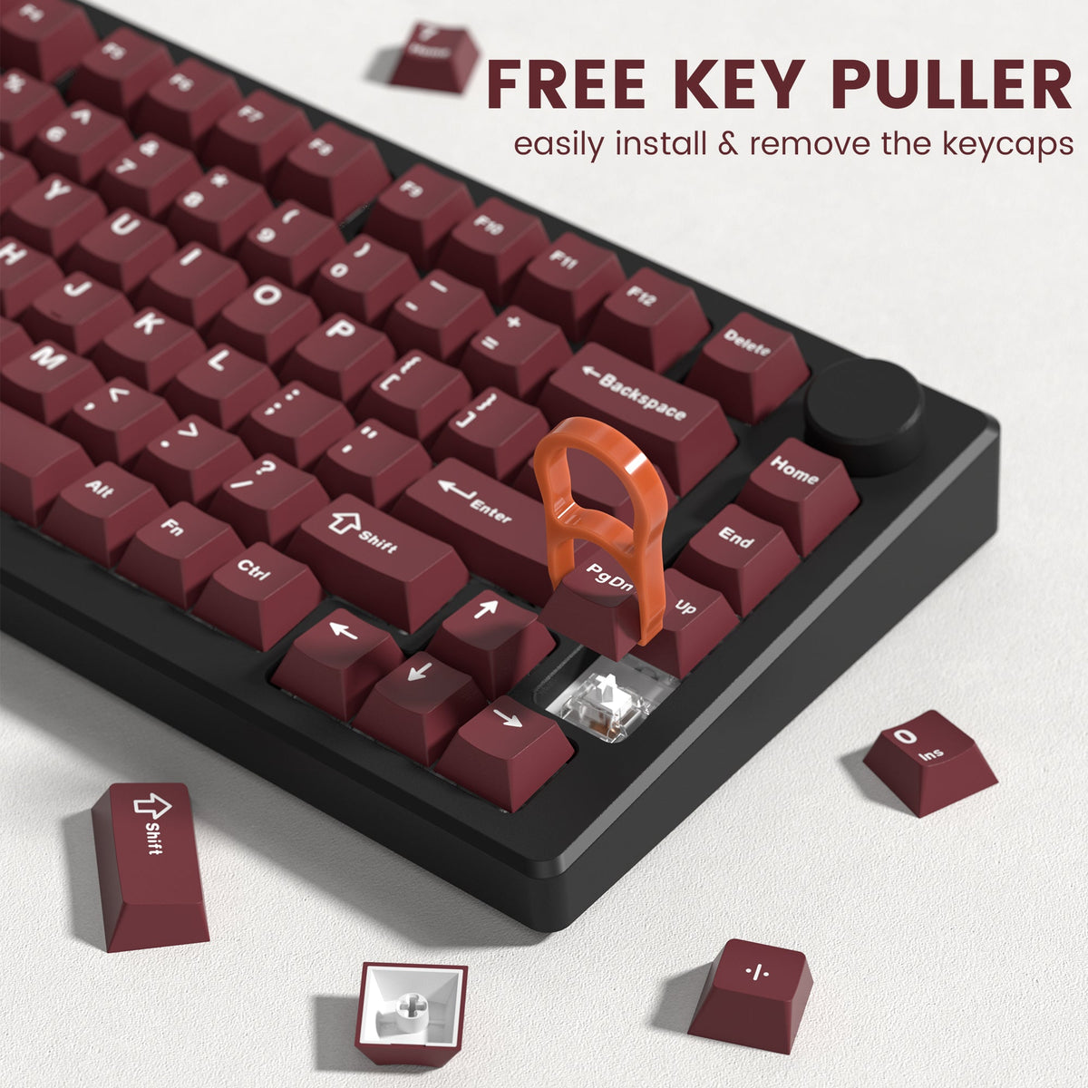 Womier Solid Color Cherry Profile PBT Double - Shot Keycaps – 2 Color Options - Womier Keyboard