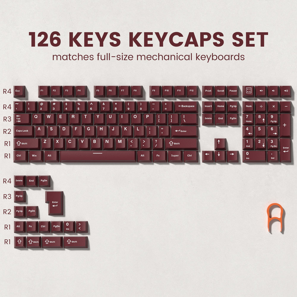 Womier Solid Color Cherry Profile PBT Double - Shot Keycaps – 2 Color Options - Womier Keyboard
