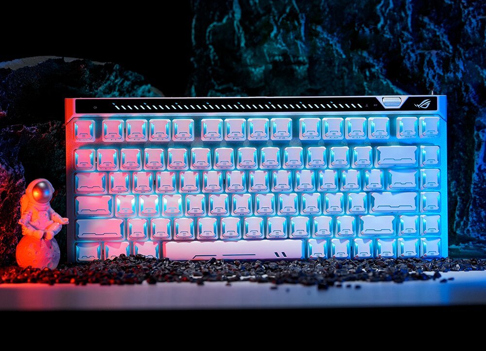 Womier Star Prism White-Blue Cherry Profile Shine-Through Keycap Set (136-Key) - Womier Keyboard