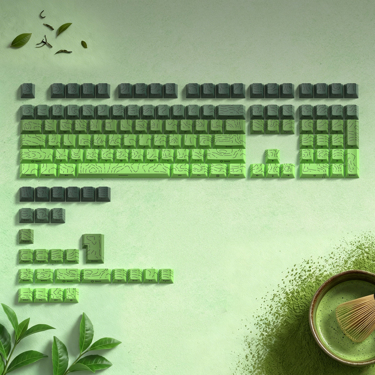 Womier Topographic Cherry Profile 135-Key Side-Printed PBT Keycap - Womier Keyboard