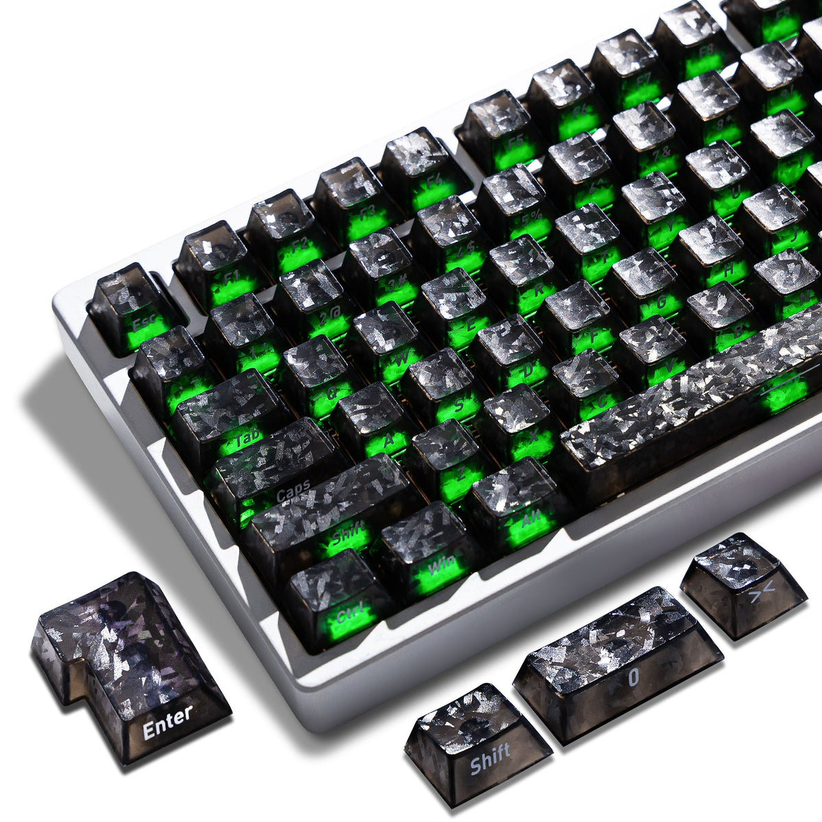 Womier Translucent Forged Side-Printed Carbon Keycaps (132-Key) - Womier Keyboard